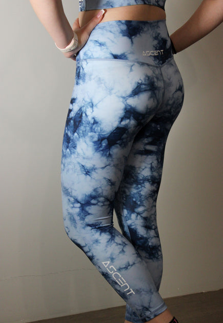 High waisted leggings, Blue – Ascent Apparel