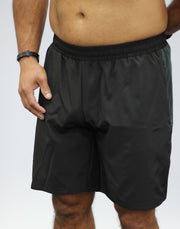 black shorts with zip pockets
