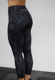 Black camo leggings high waisted with pockets