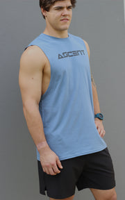 Men's muscle tank top, Blue