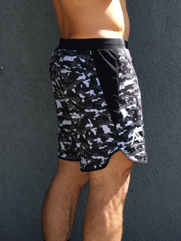 Men's workout shorts with hidden pockets