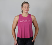 Hot pink tank top, with racer back. In bamboo fabrication.